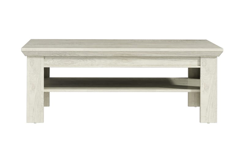 Casique Sofabord 120 cm med Opbevaring Hylde - Hvid - Møbler - Borde - Sofabord