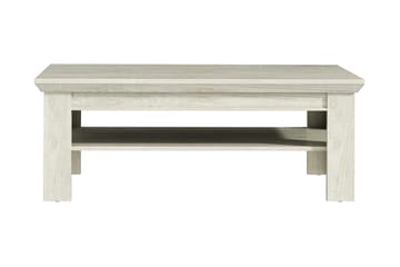 Casique Sofabord 120 cm med Opbevaring Hylde - Hvid - Møbler - Borde - Sofabord