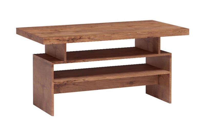 Castillia Sofabord 120 cm med Opbevaring Hylder - Lyse Ask - Møbler - Borde - Sofabord