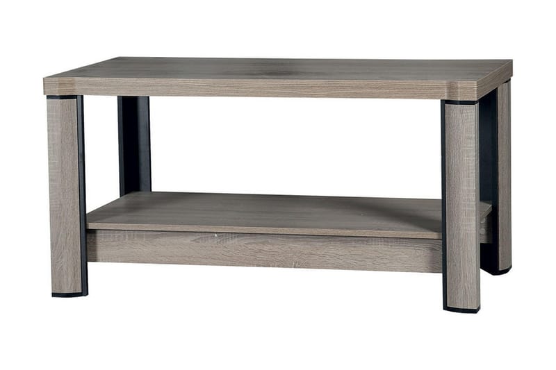 Chezum Sofabord 120 cm med Opbevaring Hylde - Tryffel/Beige/Grå - Møbler - Borde - Sofabord