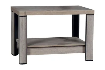 Chezum Sofabord 90 cm med Opbevaring Hylde - Tryffel/Beige/Grå - Møbler - Borde - Sofabord