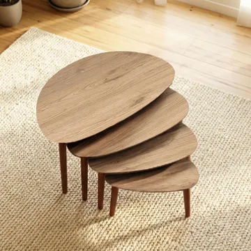 Childress indskudsborde 68 cm - Eg - Møbler - Borde - Sofabord - Kistebord