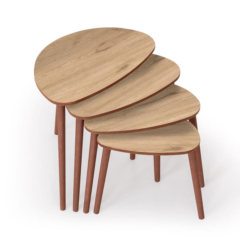 Childress indskudsborde 68 cm - Eg - Møbler - Borde - Sofabord - Kistebord