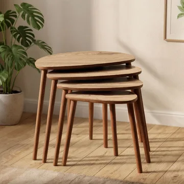 Childress indskudsborde 68 cm - Eg - Møbler - Borde - Sofabord - Kistebord