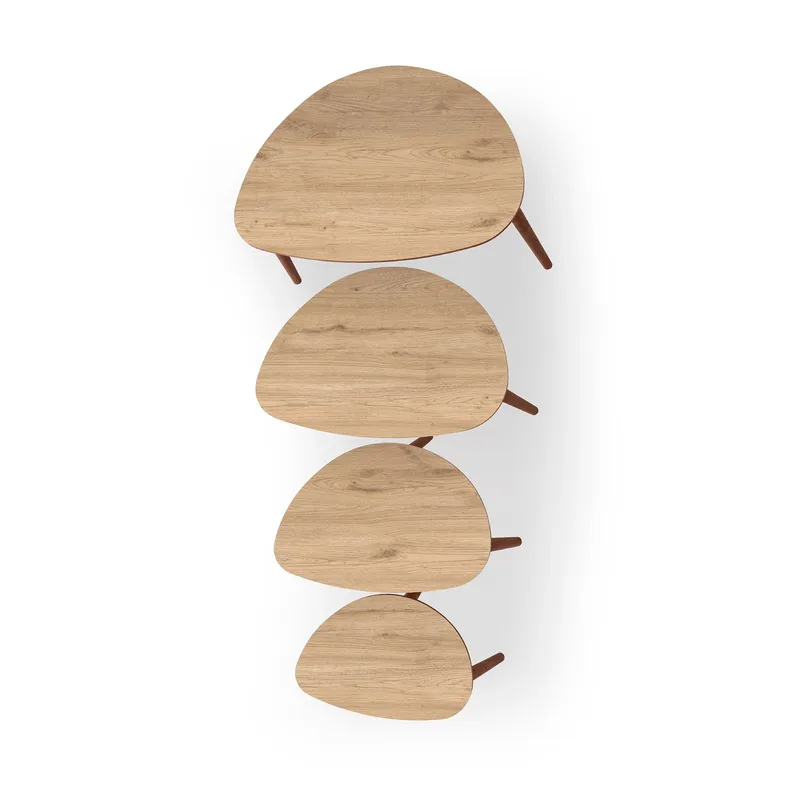 Childress indskudsborde 68 cm - Eg - Møbler - Borde - Sofabord - Kistebord