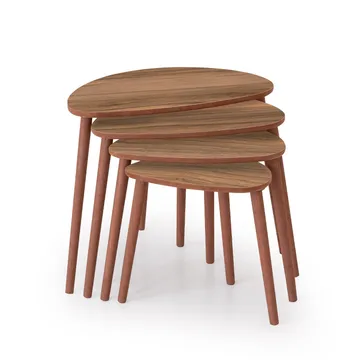 Childress indskudsborde 68 cm - Valnød - Møbler - Borde - Sofabord - Kistebord