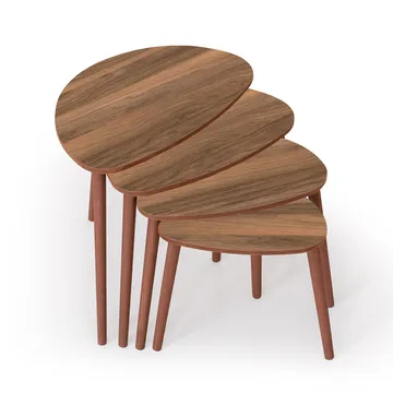 Childress indskudsborde 68 cm - Valnød - Møbler - Borde - Sofabord - Kistebord