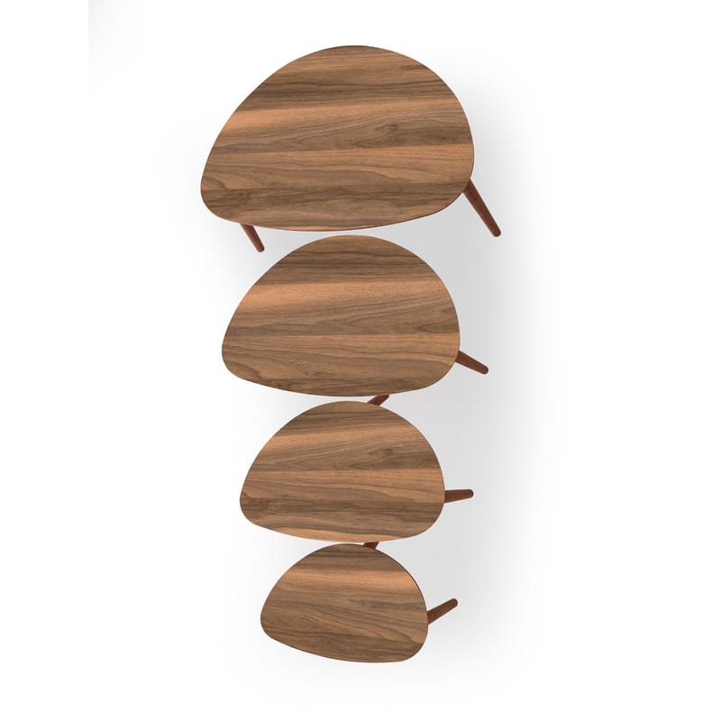 Childress indskudsborde 68 cm - Valnød - Møbler - Borde - Sofabord - Kistebord