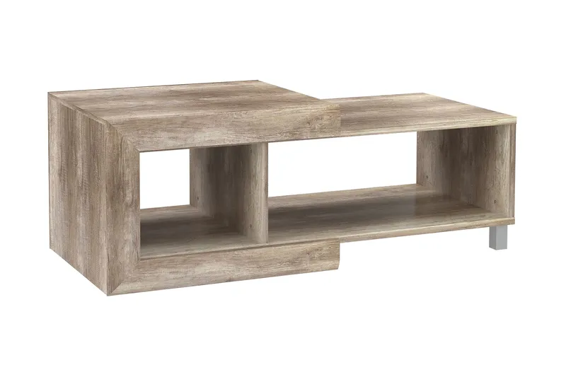 Cihak Sofabord 128 cm med Opbevaring Hylde, Brun