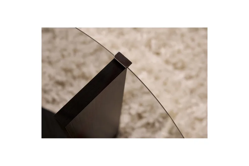 Sofabord Clara 75 cm med Glasplade - Træ Sort / Røgfarvet - Møbler - Borde - Sofabord