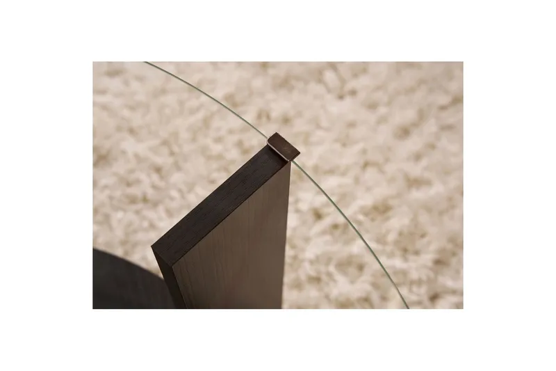 Sofabord Clara 75 cm med Glasplade - Træ Sort / Transparent - Møbler - Borde - Sofabord