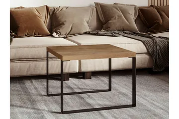 Clogsville 60 cm Kvadratisk Sofabord i Malet Træ - Brun - Møbler - Borde - Sofabord