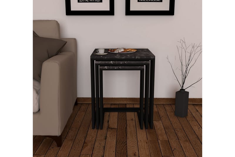 Colianni Indskudsbord 3stk 40 cm - Sort - Møbler - Borde - Sofabord