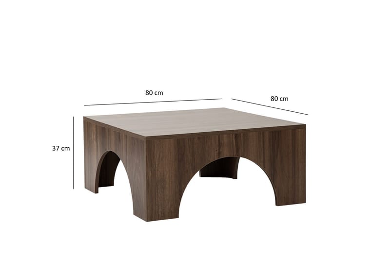 Collesium Sofabord 80 cm - Valnød finér - Møbler - Borde - Sofabord