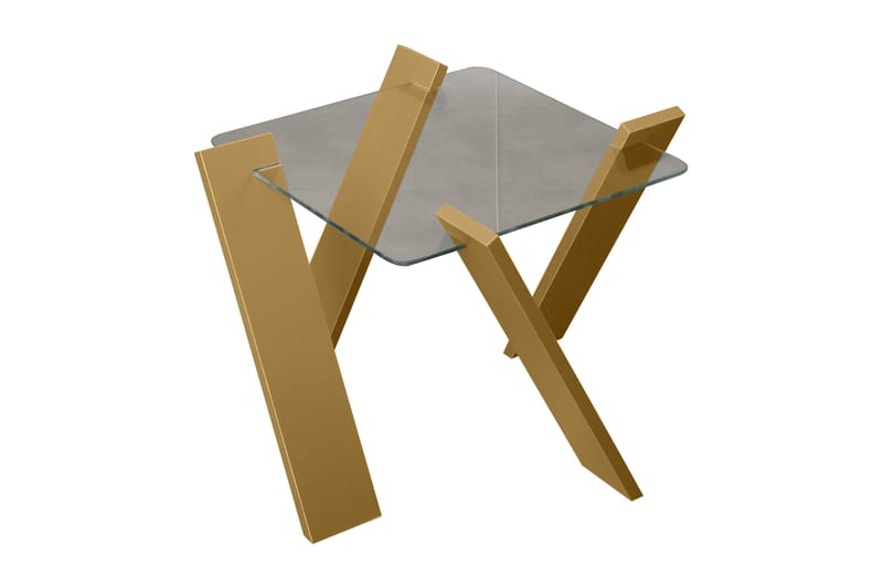 Comfortale Mini Sofabord 57 cm - Glas/Sennepsgul - Møbler - Borde - Sofabord