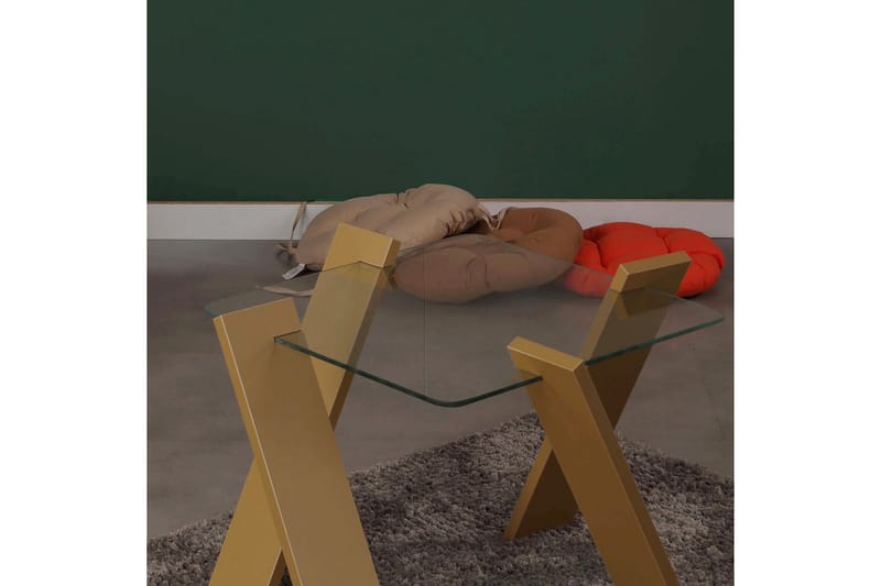Comfortale Mini Sofabord 57 cm - Glas/Sennepsgul - Møbler - Borde - Sofabord