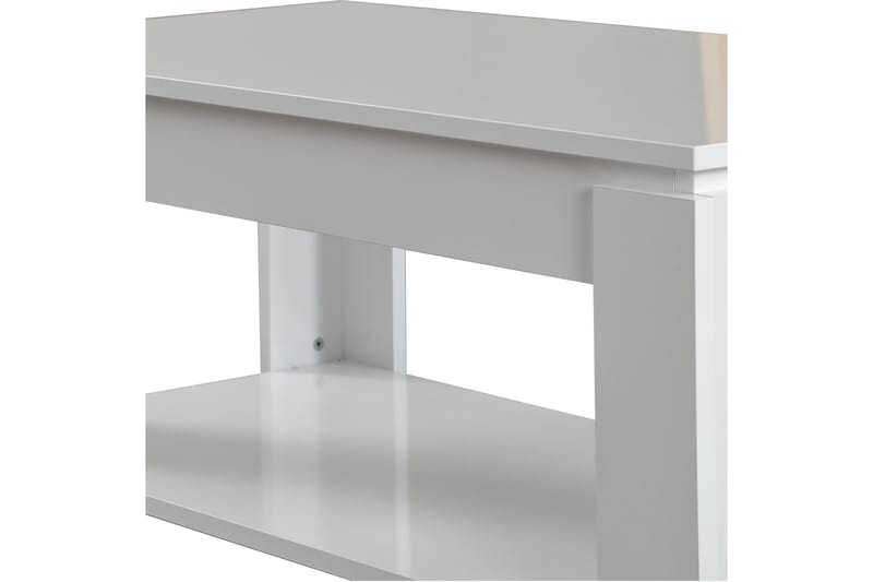 Comfortale Sofabord 104 cm med Opbevaring Hylde - Hvid - Møbler - Borde - Sofabord