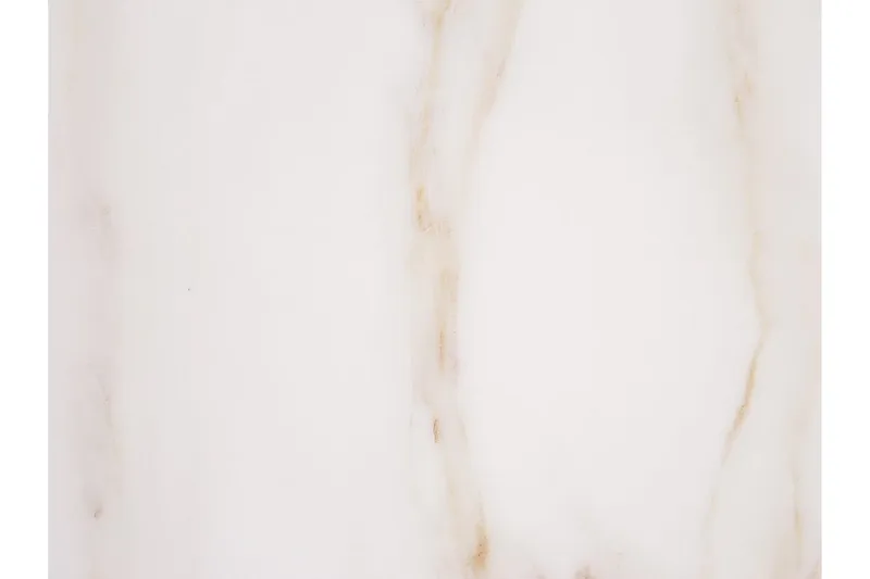 Coralla Sofabord 70 cm Rundt Marmormønster - Hvid/Guld - Møbler - Borde - Sofabord