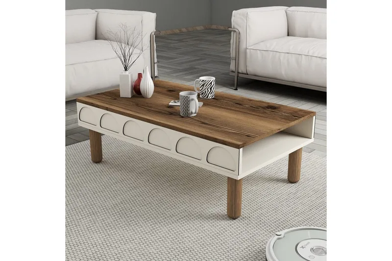 Sofabord Creme - Creme - Møbler - Borde - Sofabord