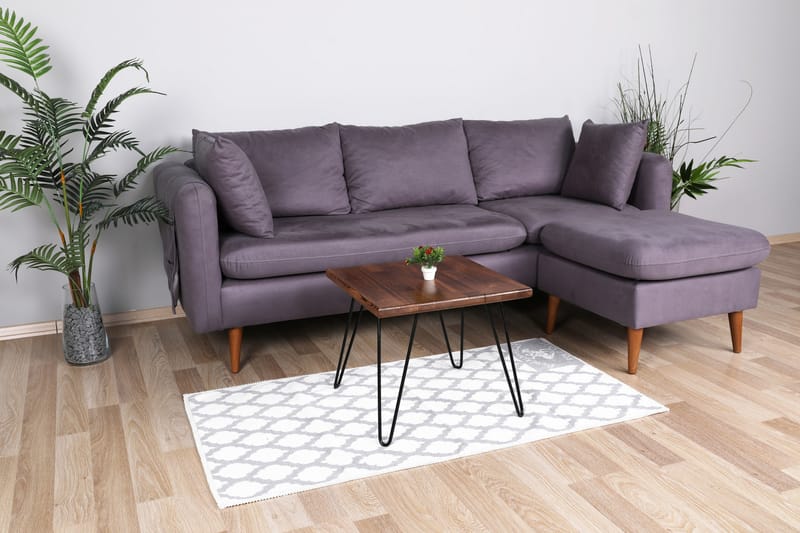 Crodux Sofabord 50 cm - Valnøddebrun/Sort - Møbler - Borde - Sofabord