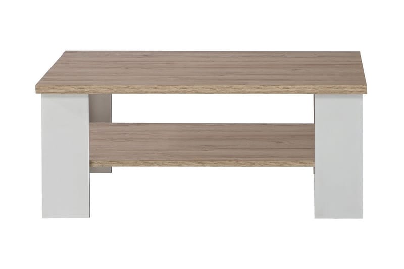 Crumpton Bord 107 cm - Hvid/Brun - Møbler - Borde - Sofabord