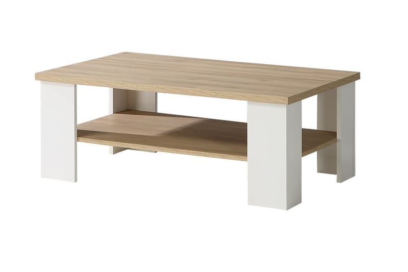 Crumpton Bord 107 cm - Hvid/Brun - Møbler - Borde - Sofabord