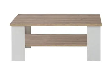 Crumpton Bord 107 cm - Hvid/Brun - Møbler - Borde - Sofabord