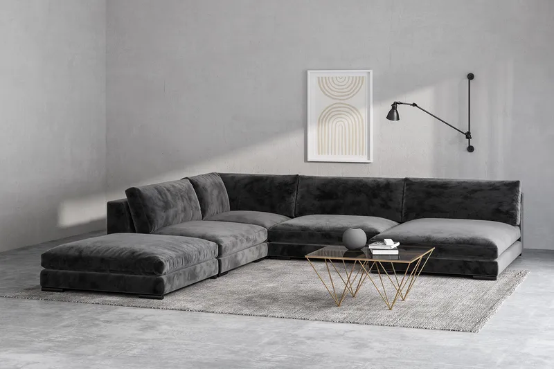 Crystal Sofabord 80 cm - Røgfarvet glas/Messing - Møbler - Borde - Sofabord