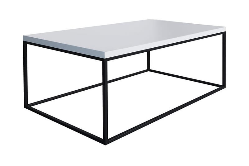Cubica Sofabord 100 cm - Hvid/Sort - Møbler - Borde - Sofabord