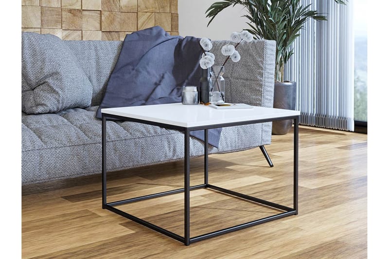 Cubosa Sofabord 60 cm - Hvid/Sort - Møbler - Borde - Sofabord