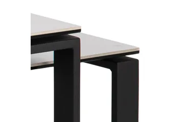 Cynthia Rektangulært Sæt af Sofabord 115 cm i Keramik med Metalben - Hvid - Møbler - Borde - Sofabord
