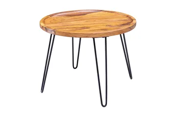 Dannemare Sofabord 60 cm Rundt - Massivt Træ/Sort - Møbler - Borde - Sofabord