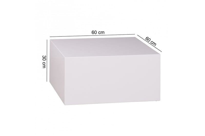Darey Sofabord 60 cm - Hvid Højglans - Møbler - Borde - Sofabord