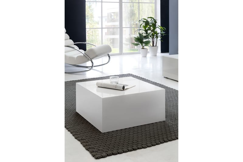 Darey Sofabord 60 cm - Hvid Højglans - Møbler - Borde - Sofabord