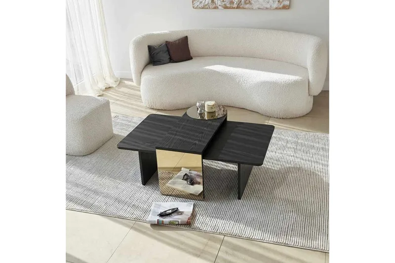 Dasina Sætborde 105 cm - Sort - Møbler - Borde - Sofabord