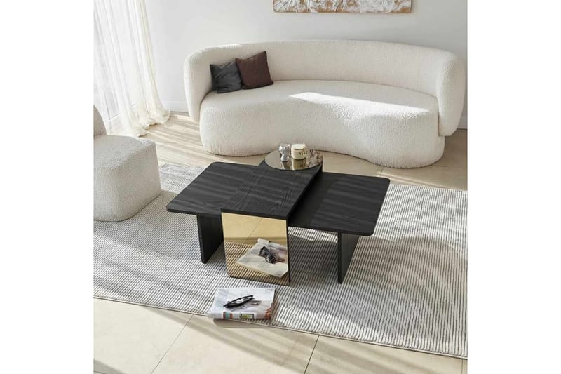 Dasina Sætborde 105 cm - Sort - Møbler - Borde - Sofabord