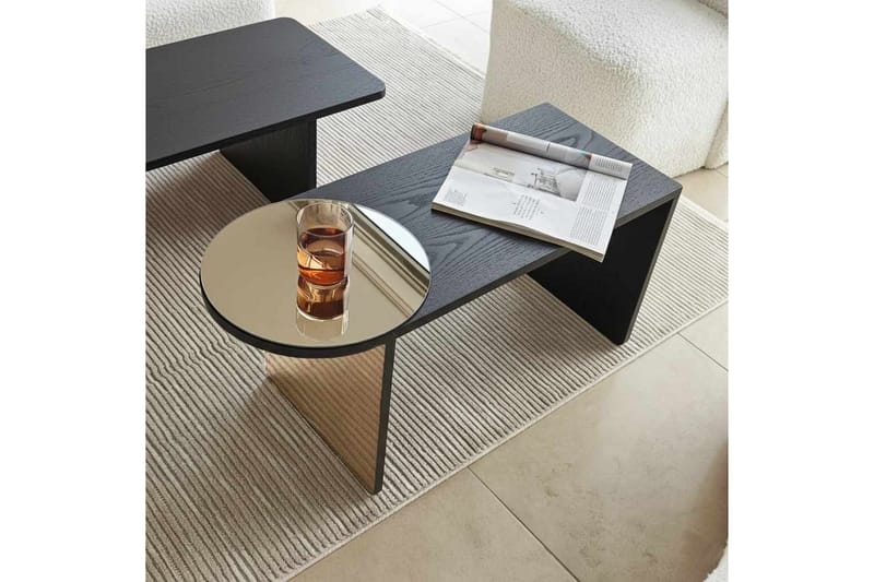 Dasina Sætborde 105 cm - Sort - Møbler - Borde - Sofabord