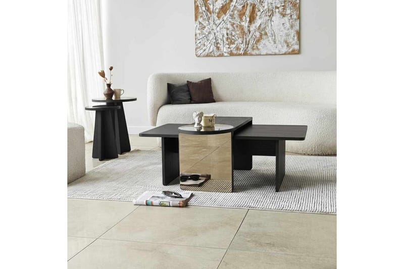 Dasina Sætborde 82 cm - Sort - Møbler - Borde - Sofabord