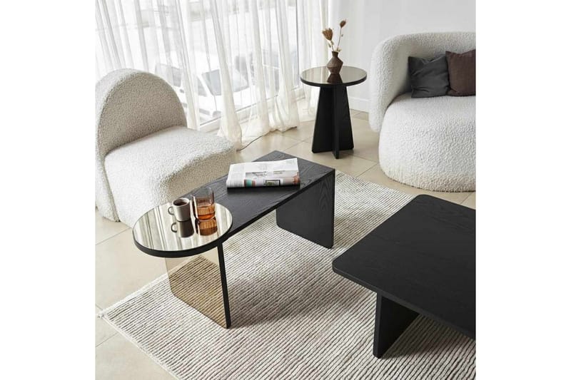 Dasina Sætborde 82 cm - Sort - Møbler - Borde - Sofabord
