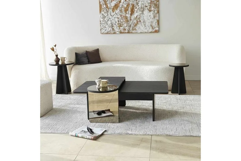 Dasina Sætborde 82 cm - Sort - Møbler - Borde - Sofabord