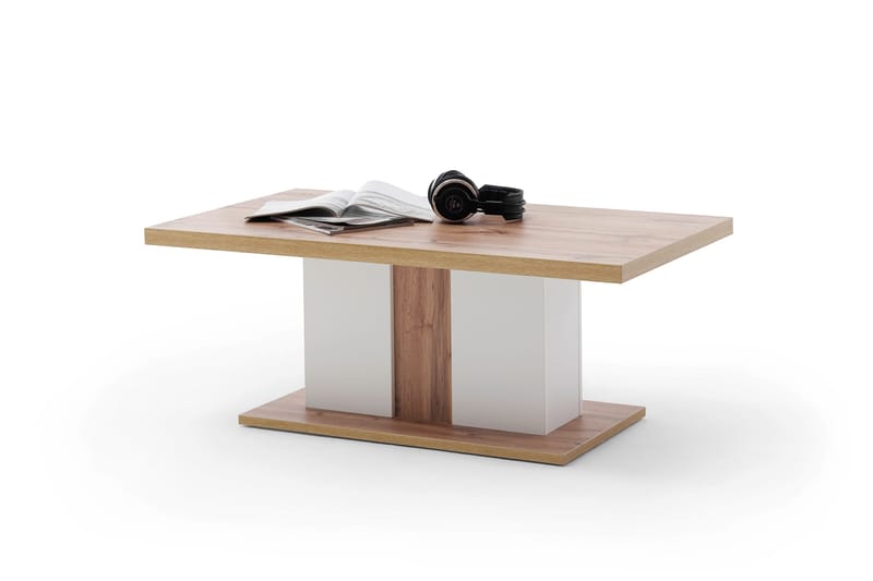 Degaust Sofabord 115 cm - Hvid/Egefarvet - Møbler - Borde - Sofabord