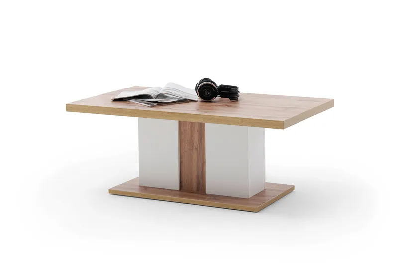 Degaust Sofabord 115 cm - Hvid/Egefarvet - Møbler - Borde - Sofabord