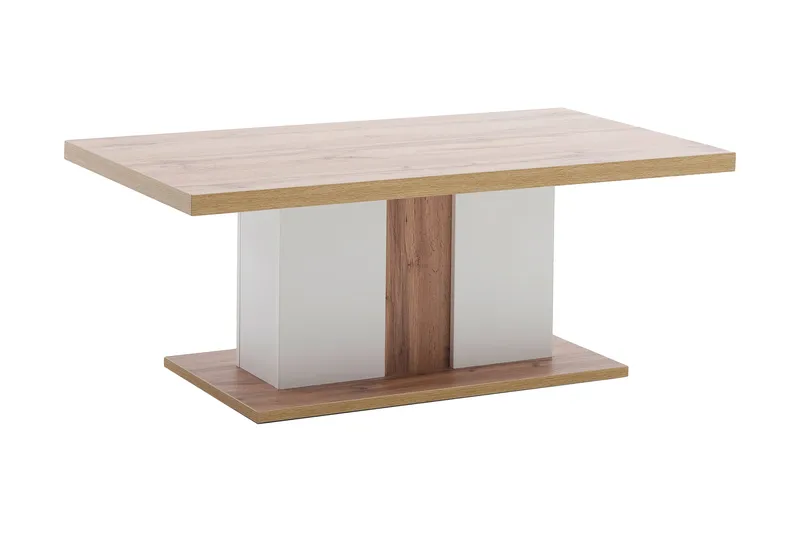 Degaust Sofabord 115 cm, Hvid/Egefarvet