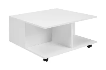 Delgadillo Sofabord 70 cm - Hvid - Møbler - Borde - Sofabord - sofabord med hjul