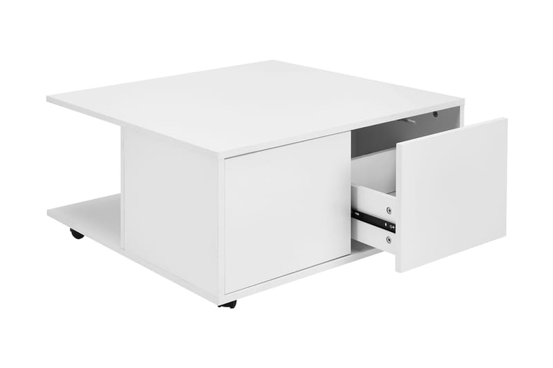 Delgadillo Sofabord 70 cm - Hvid - Møbler - Borde - Sofabord - sofabord med hjul