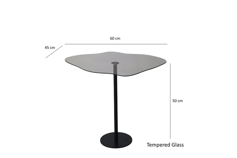 Deluxus Sofabord 60x45x60 cm Oval - Sort - Møbler - Borde - Sofabord