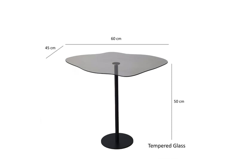 Deluxus Sofabord 60x45x60 cm Oval - Sort - Møbler - Borde - Sofabord