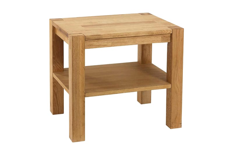 Demottte Sengebord 50 cm med Opbevaring Hylde - Egefinér - Møbler - Borde - Sofabord