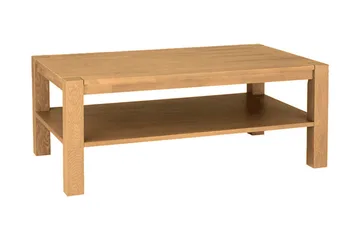 Demottte Sofabord 110 cm med Opbevaring Hylde - Egefinér - Møbler - Borde - Sofabord