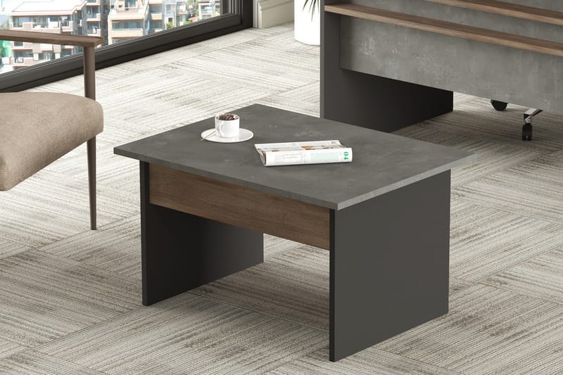 Desgrar Sofabord 80 cm - Brun/Betongrå/Antracit - Møbler - Borde - Sofabord